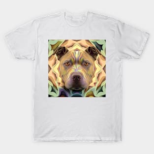 A Fractal Design of A Pit Bull T-Shirt